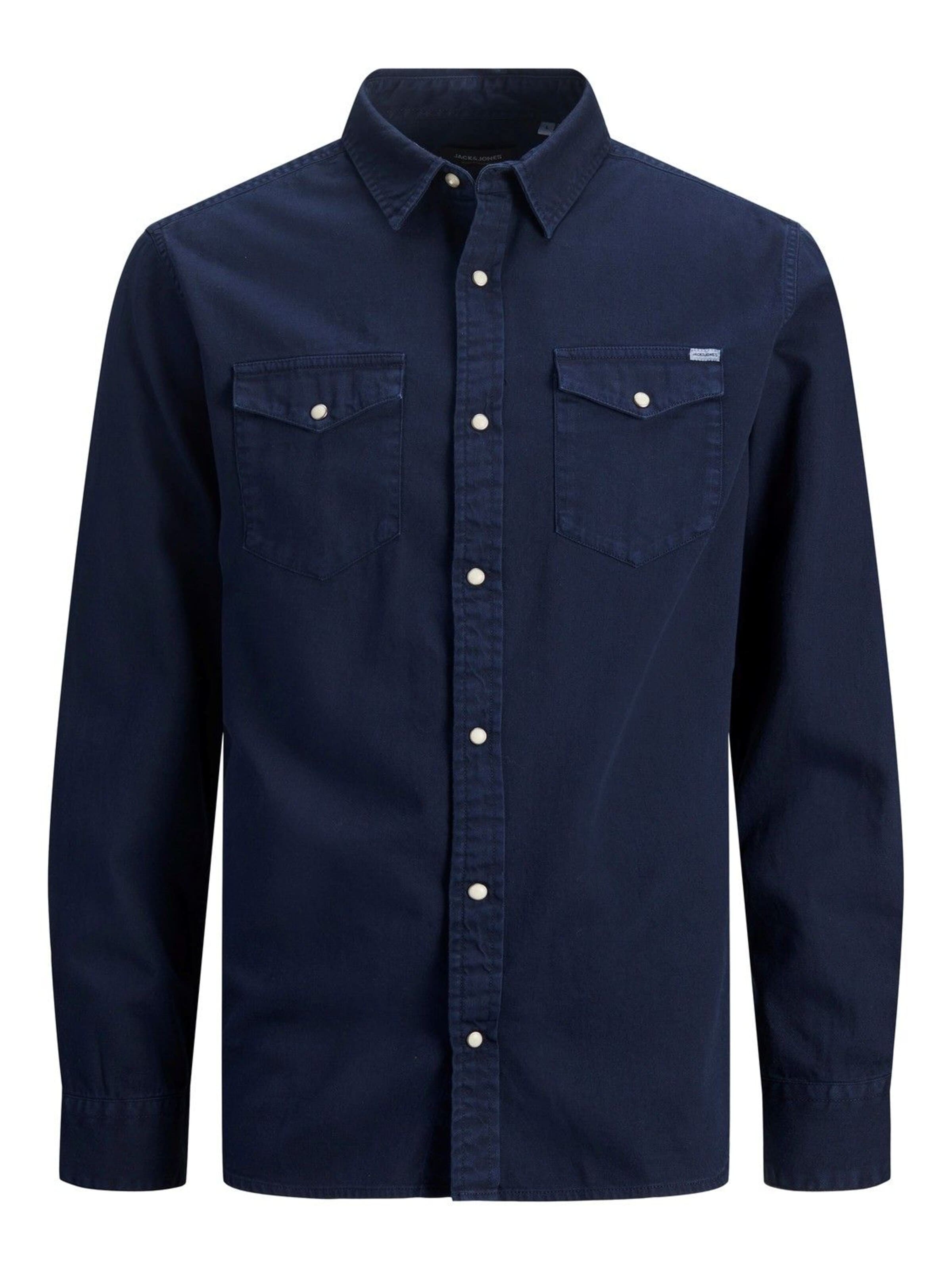 Coupe regular Chemise Jacks & Jones en bleu : devant