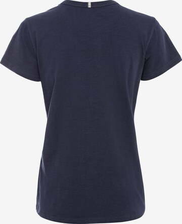 CAMEL ACTIVE Kurzarm T-Shirt mit platziertem Print in Blau