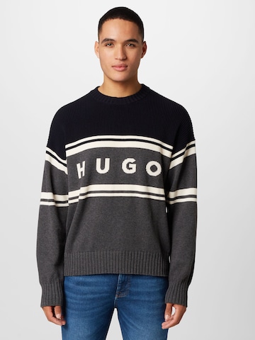 HUGO Red - Pullover 'Sopid' em cinzento: frente