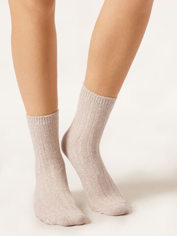 CALZEDONIA Socken in Beige: Vorderseite
