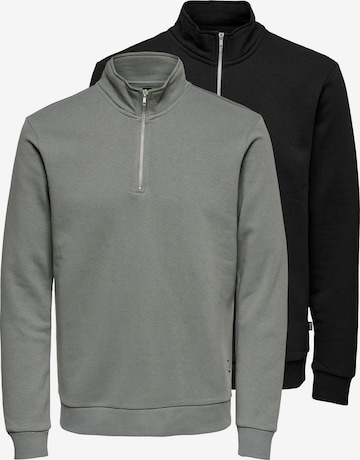 Only & Sons Sweatshirt 'Ceres' in Black: front