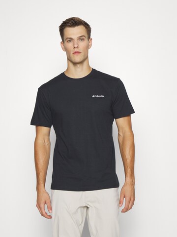 COLUMBIA Funkcionalna majica 'North Cascades™' | črna barva: sprednja stran