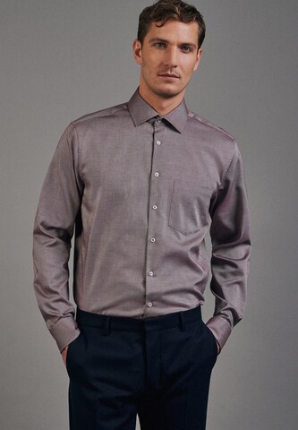 SEIDENSTICKER Regular fit Business Shirt in Purple: front