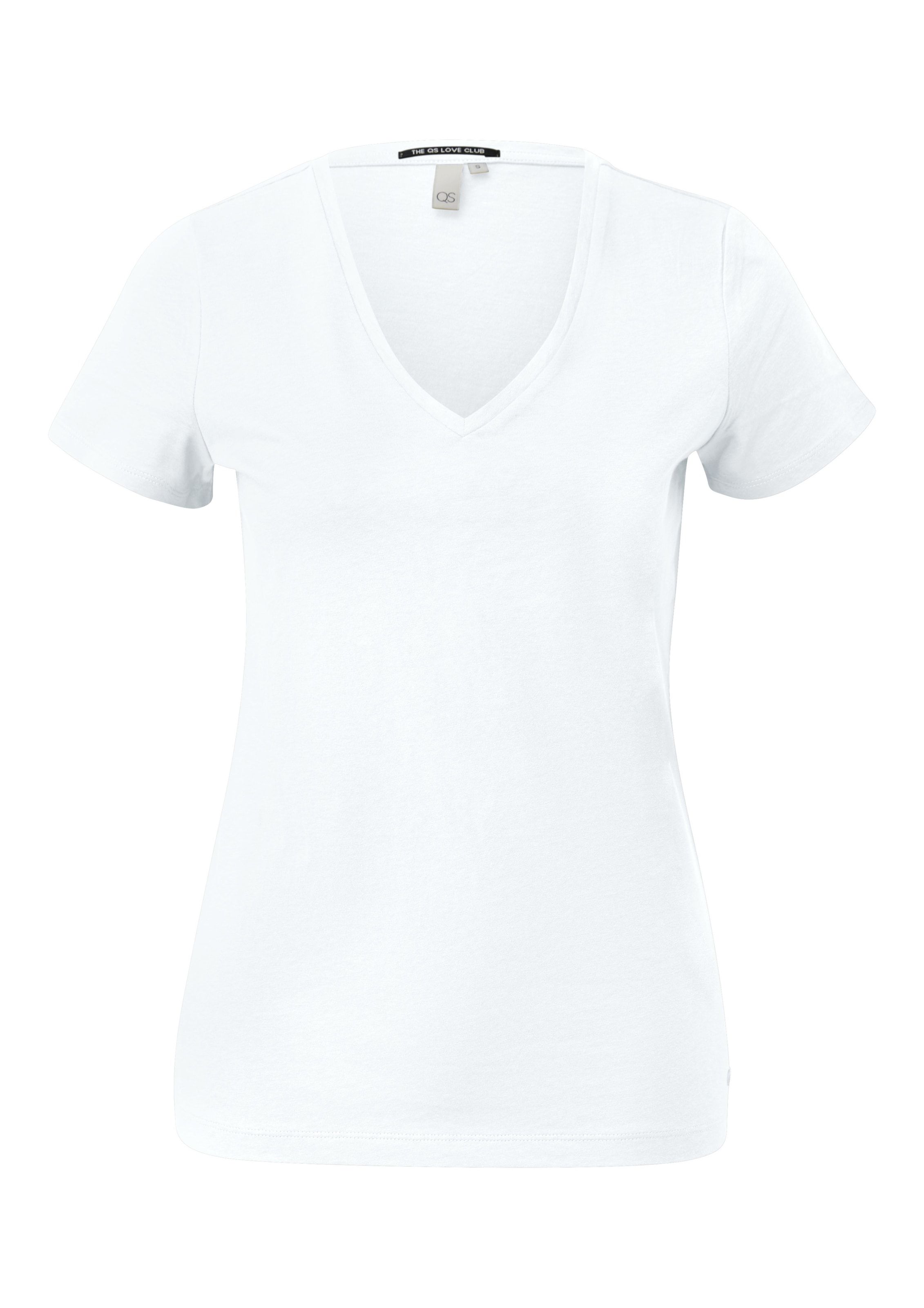 T-shirt QS en blanc : devant