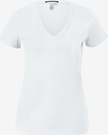 T-shirt QS en blanc : devant