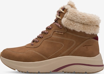 Tamaris Ниски ботуши с връзки в кафяво: отпред