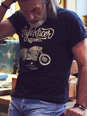 MAKAYA Shirt 'Being first' in Blue