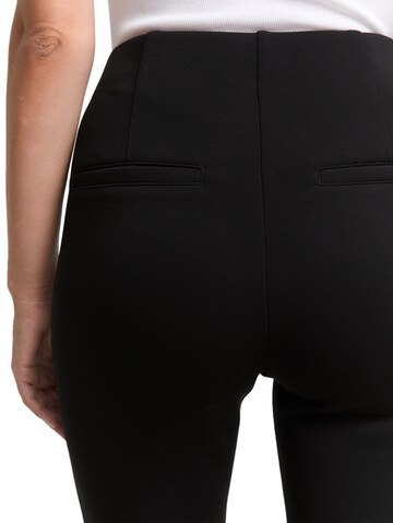 TOM TAILOR Flared Pants in Black