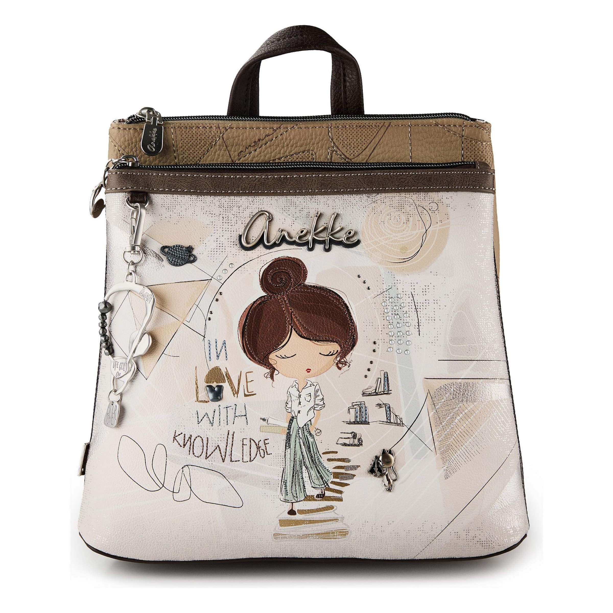 Anekke Rucksack 'Sophia' in Beige: Vorderseite