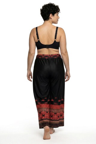 Ulla Popken Wide leg Broek in Zwart