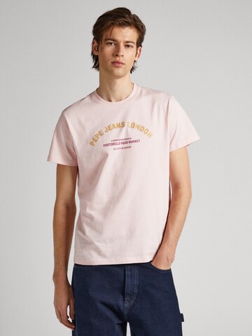Pepe Jeans T-Shirt 'WADDON' in Pink: predná strana