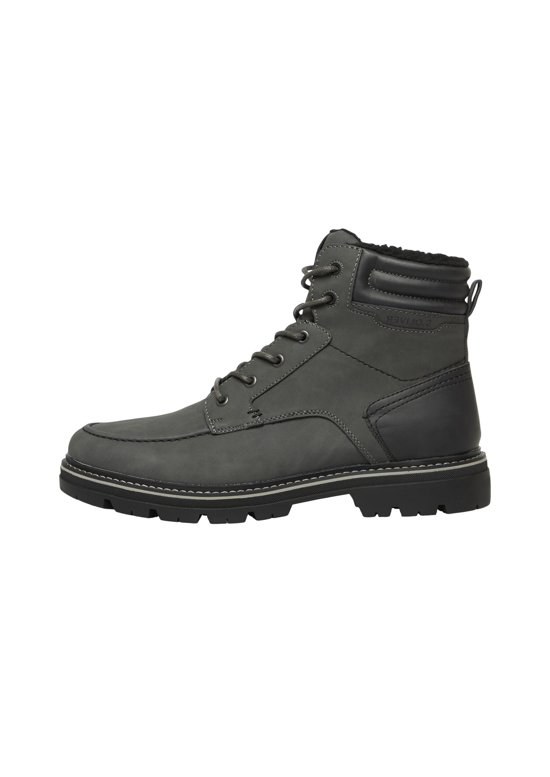 s.Oliver Schnürboots in Grau: Vorderseite
