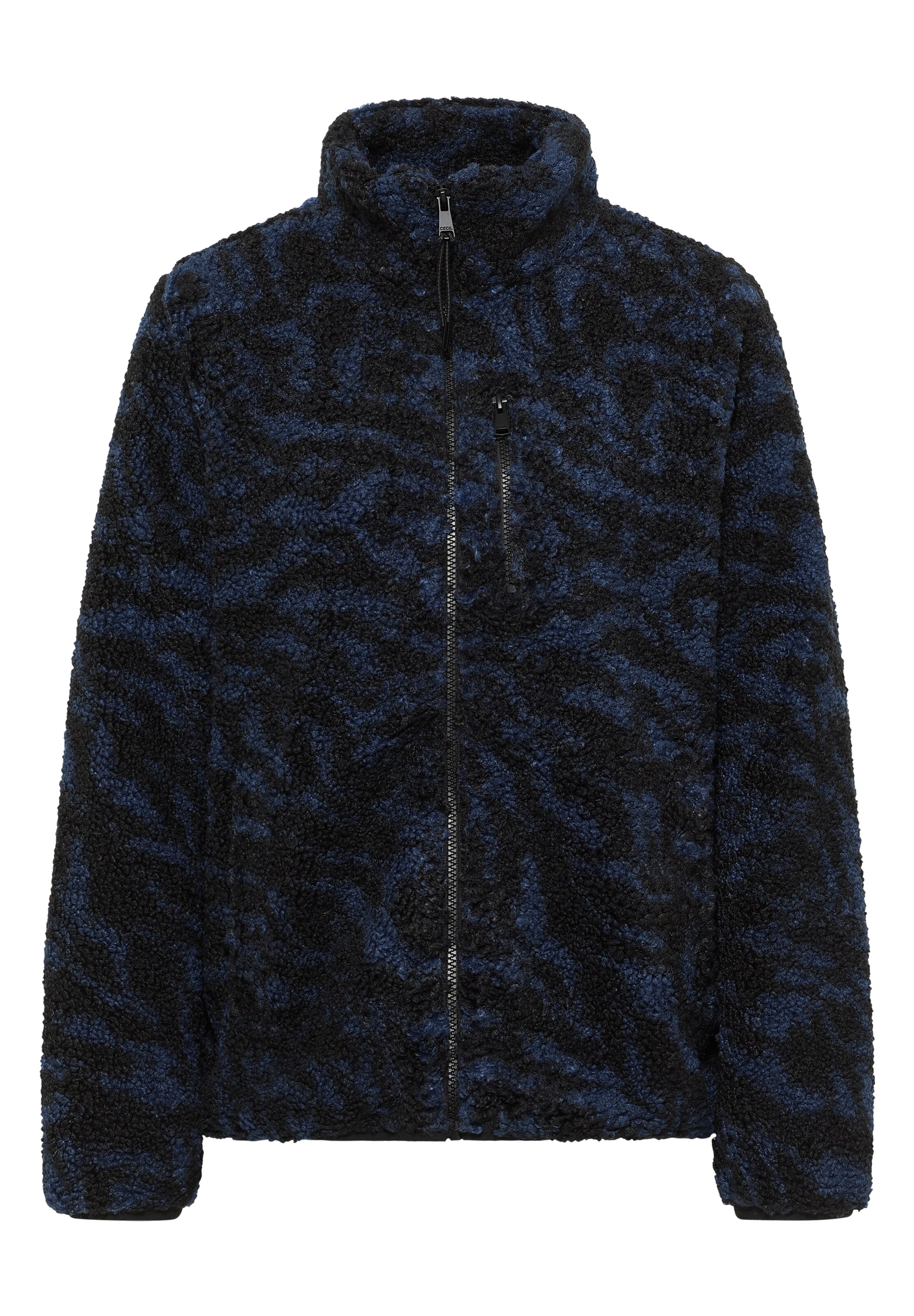 CECIL Zip-Up Hoodie in Blue: front