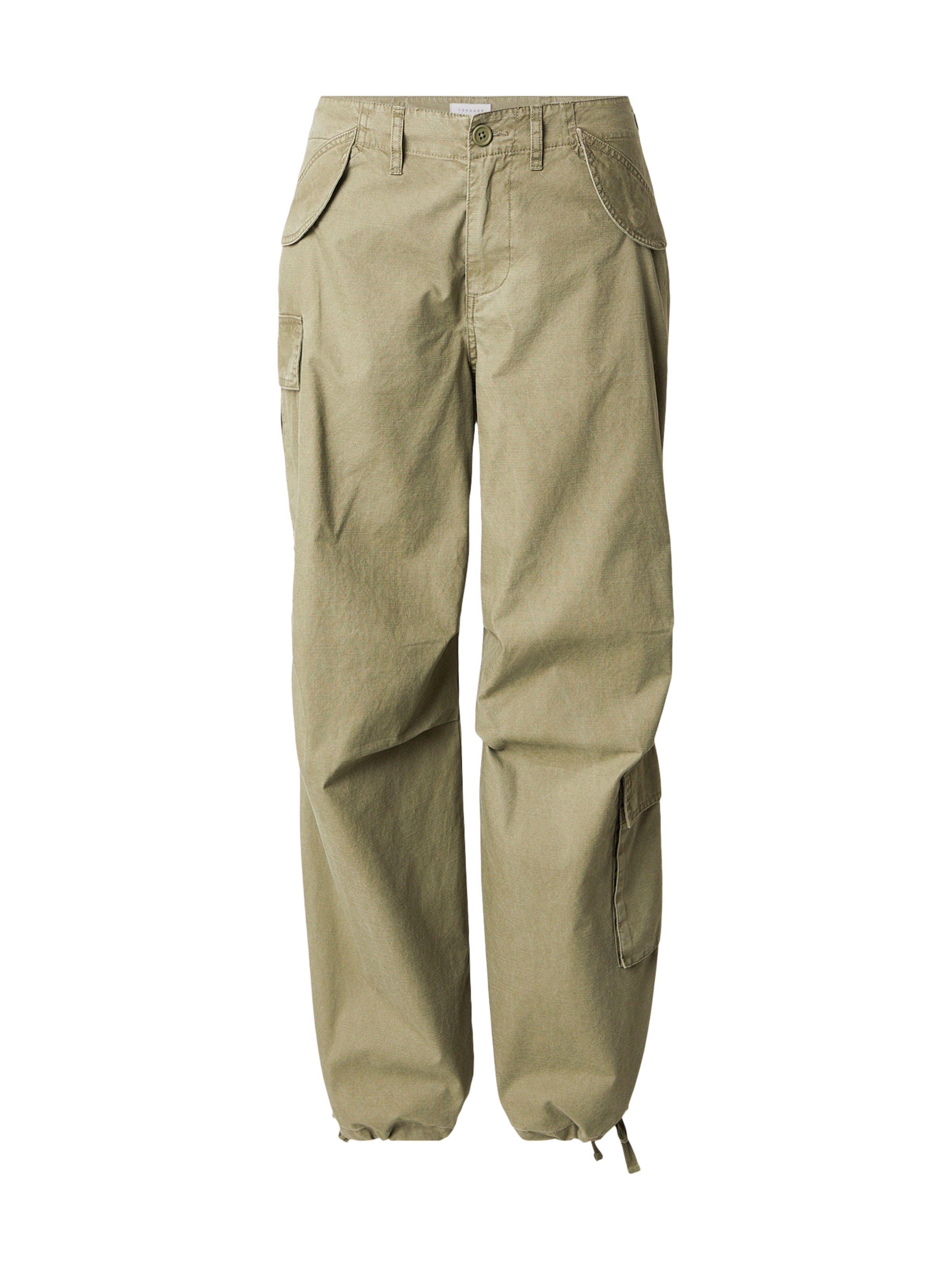 TOPSHOPBarrel Cargo hlače 'CARO' - zelena boja: prednji dio