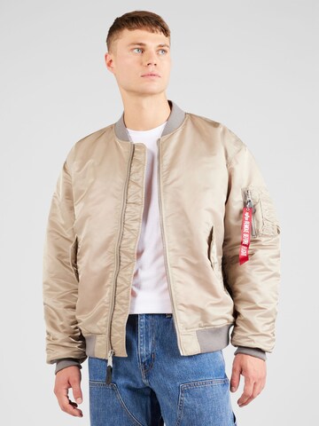 ALPHA INDUSTRIES Přechodná bunda – béžová: přední strana
