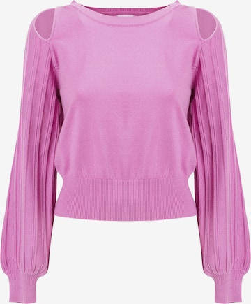 Pull-over Influencer en rose : devant