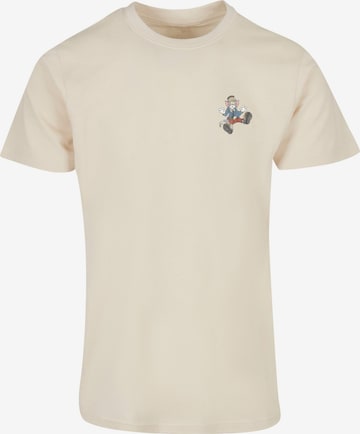 ABSOLUTE CULT Shirt 'Tom and Jerry - Frankenstein Tom' in Beige: front