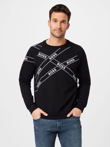 BOSS Sweatshirt in Schwarz: Vorderseite
