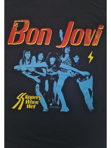 Maglietta 'Slippery When Wet' di Bon Jovi in nero
