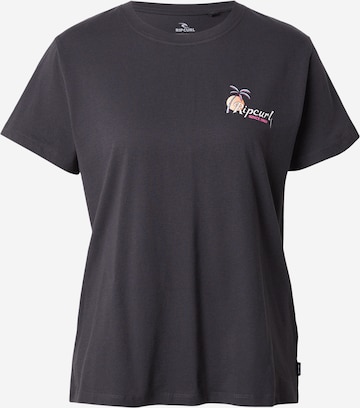 RIP CURL T-shirt 'TIDE LINE' i svart: framsida