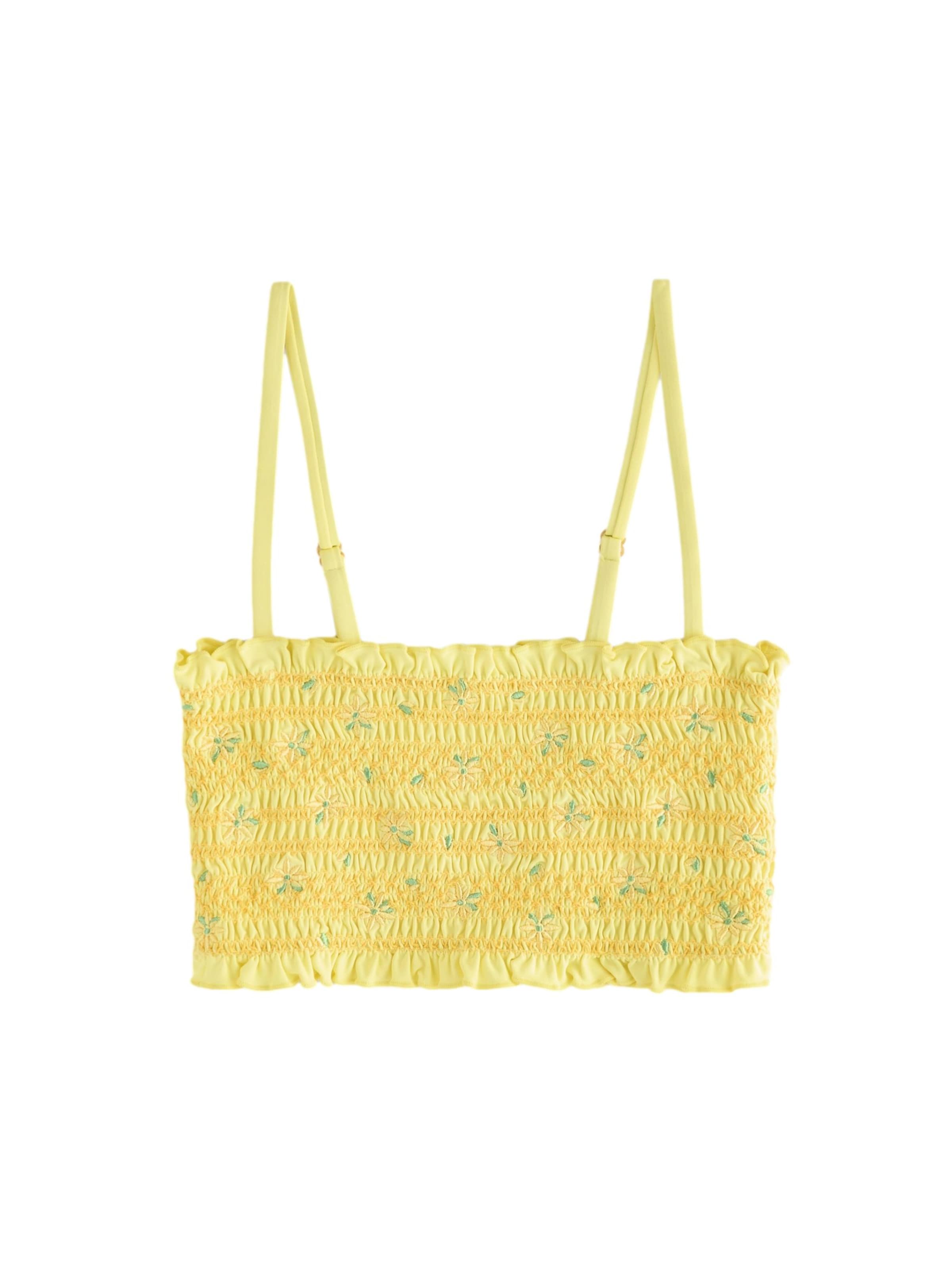 Next Сутиен бандо Горнище на бански в жълто: отпред