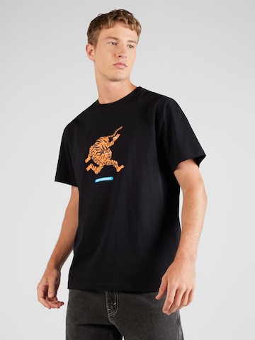 Cleptomanicx T-Shirt 'Tiger Limbs' in Schwarz: predná strana