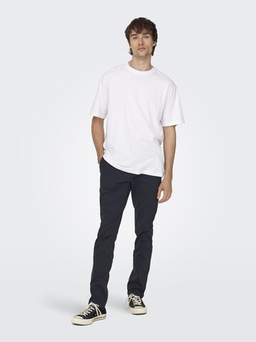 Only & Sons Regular Chino Pants 'Mark' in Blue