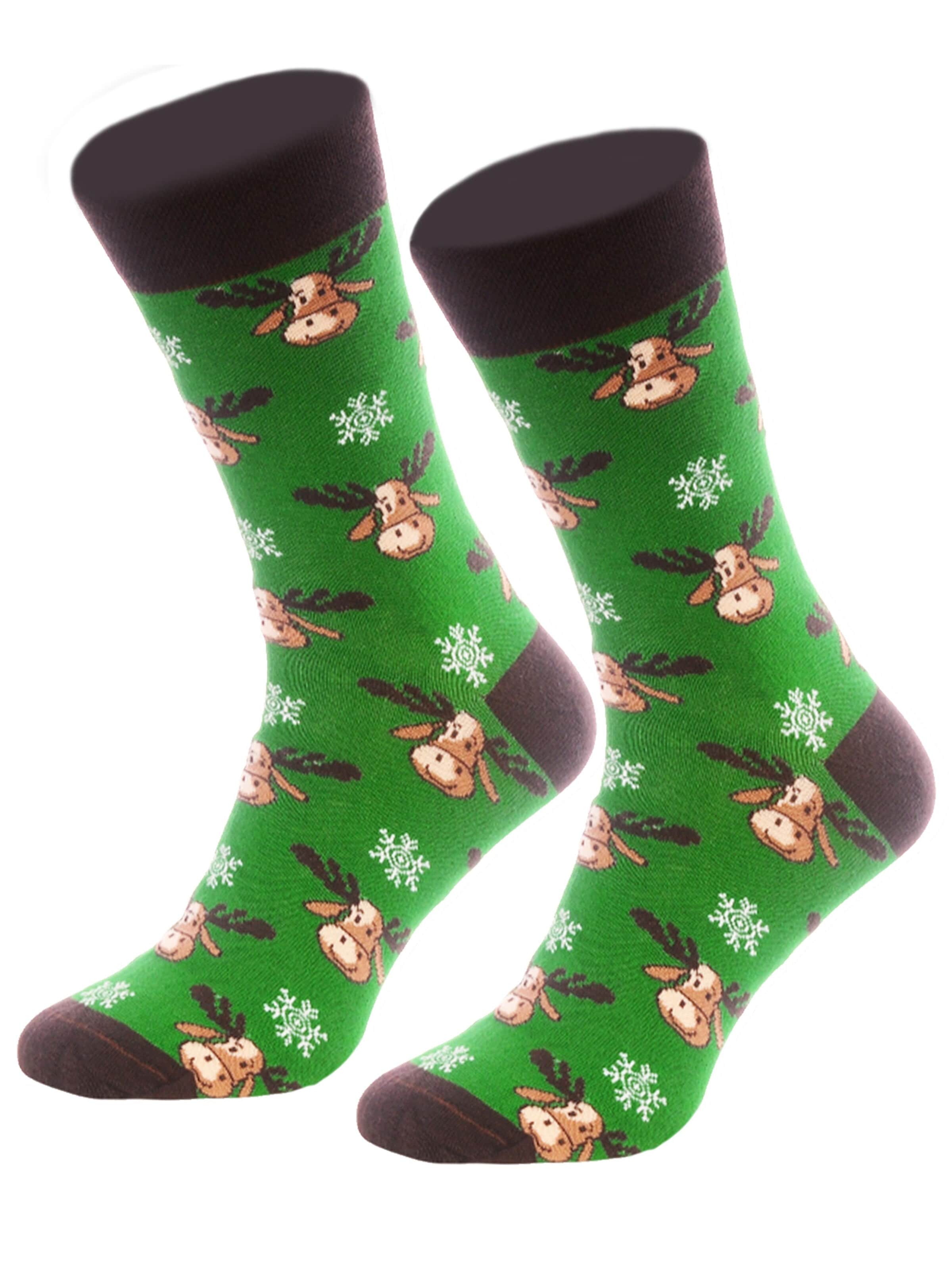 La Bortini Socks in Green: front
