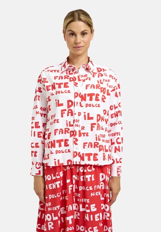 Milano Italy Blouse in White: front