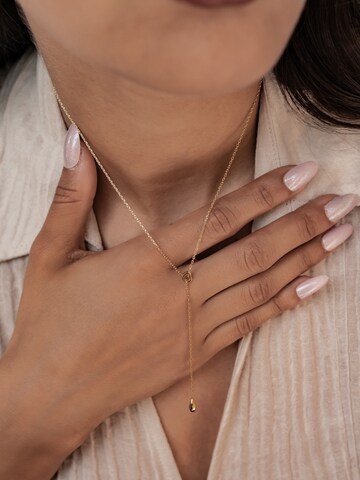 Hey Happiness Halsband 'Heart Lariat' i guld