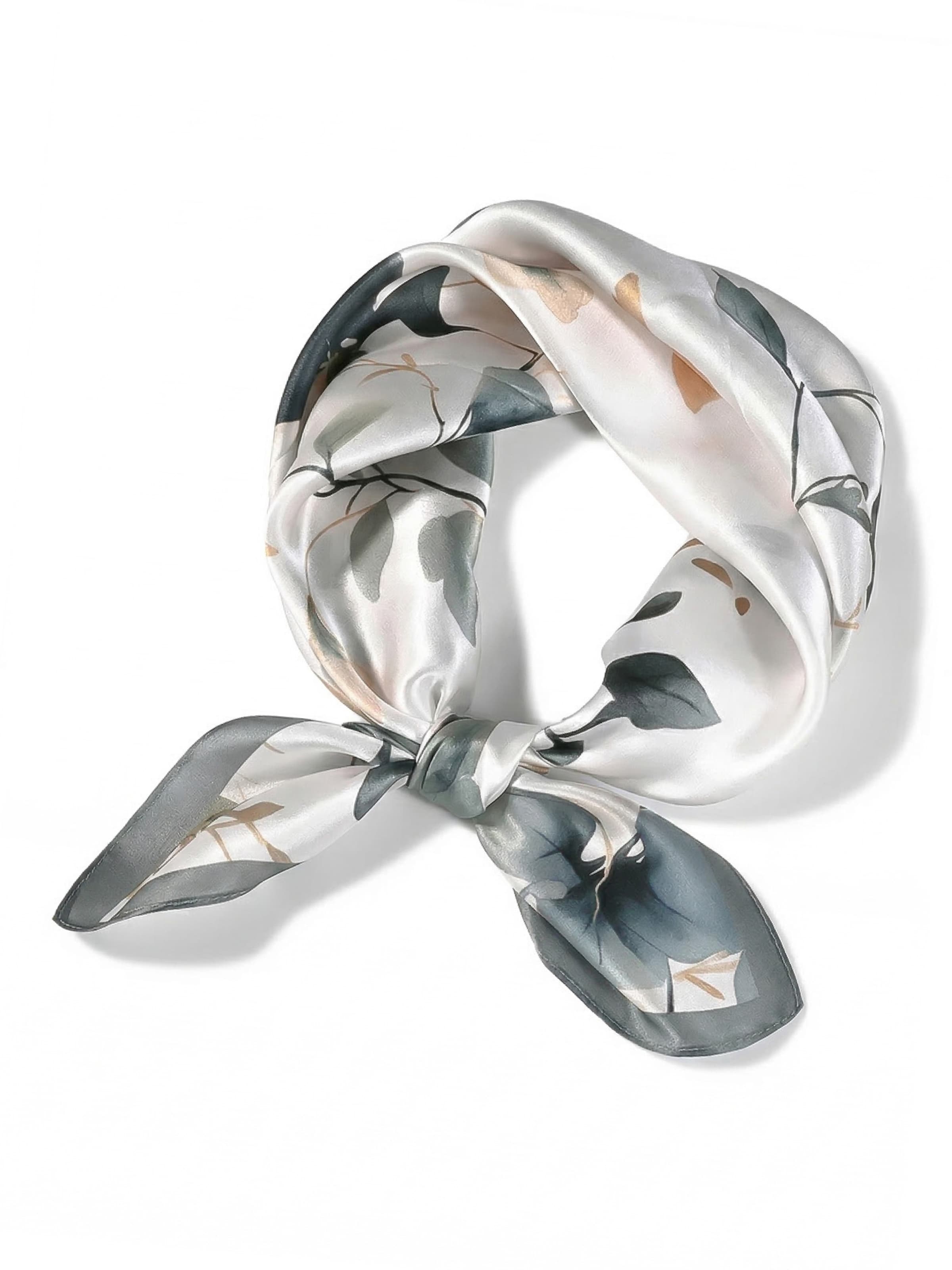 Vivi Idee Schal 'Blätterranken 53x53 cm'‌‌‌ in Grün: Vorderseite