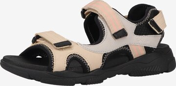 GEOX Hiking Sandals 'D Abyes C' in Beige: front