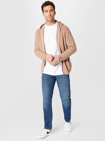 Denim Project Regular fit Knit Cardigan in Brown