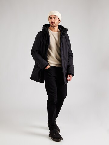 KnowledgeCotton Apparel Weatherproof jacket in Black