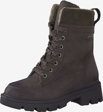 JANA Lace-Up Ankle Boots in Brown: front