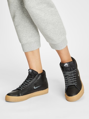 Nike SB Sneakers hoog 'ZOOM BLAZER' in Zwart: voorkant