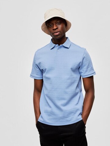 T-Shirt 'Walter' SELECTED HOMME en bleu