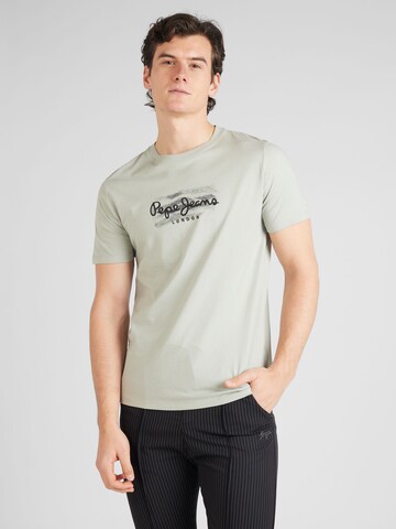 Pepe Jeans - Camisa 'CASTLE' em verde: frente