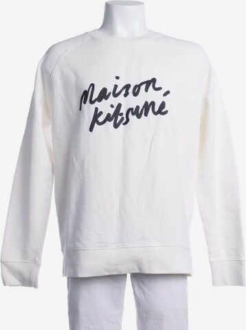 Maison Kitsuné Sweatshirt / Sweatjacke M in Weiß: predná strana