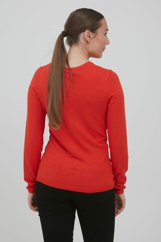 ICHI Knit Cardigan in Orange