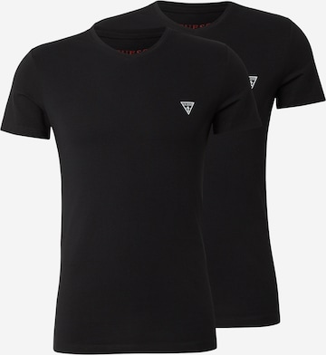 GUESS T-Shirt 'CALEB HERO' in Schwarz: Vorderseite