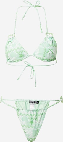 Nasty Gal Trójkąt Bikini w kolorze zielony: przód