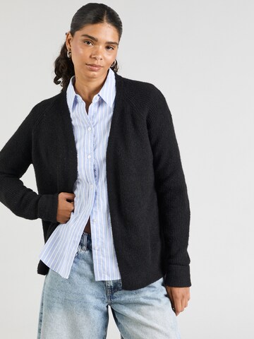 Cardigan 'PCELLEN' PIECES en noir : devant