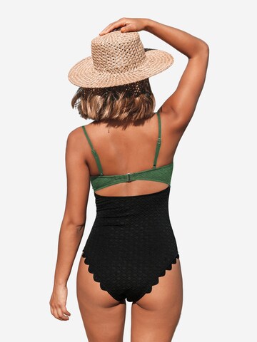 Cupshe Bustier Badeanzug 'DAA12E5E003RA'‌‌ in Grün
