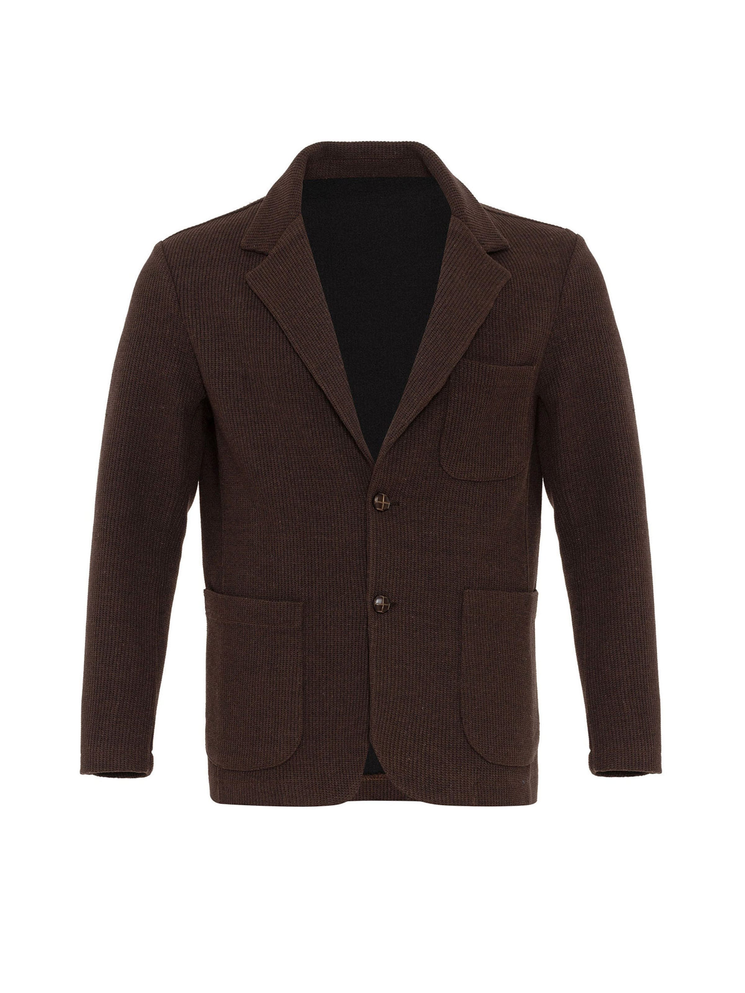 Antioch - Regular Fit Jaqueta de negócios em castanho: frente
