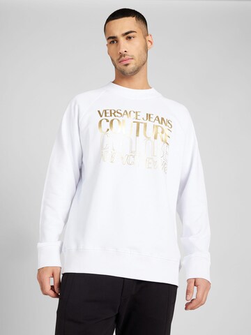 Versace Jeans Couture Sweatshirt i vit: framsida