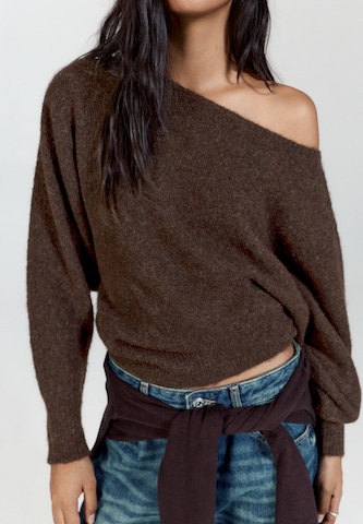 Pull&Bear Pulover | rjava barva