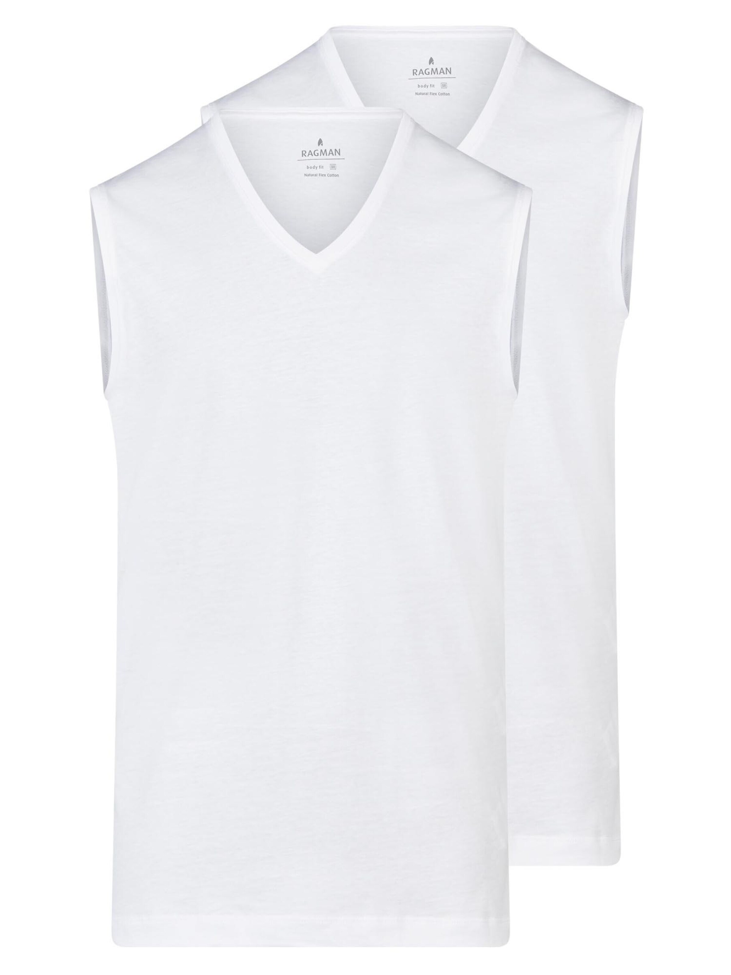 Ragman Undershirt 'Basic' in White: front