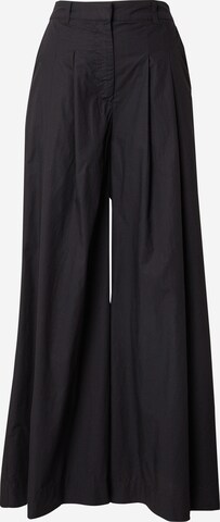 VERO MODA Wide leg Bandplooibroek 'Karmren' in Zwart: voorkant