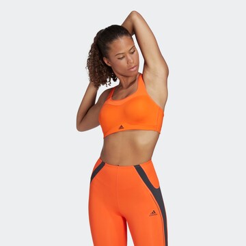 ADIDAS SPORTSWEAR Bustier Sport bh 'TLRD' in Oranje: voorkant